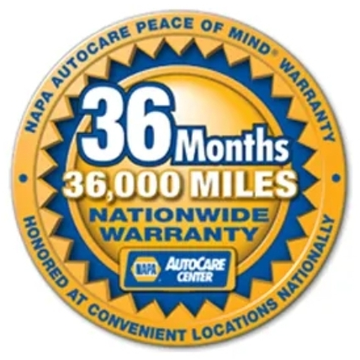 NAPA 36-Month / 36,000-Mile Nationwide Warranty